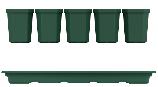 Набор для рассады 15стаканов + поддон 410*245*95мм М-1007 Набор для рассады 15стаканов + поддон 410*245*95мм М-1007