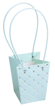 Сумочка для горшечных цветов 130*95*155мм Трапеция 3D Мятная