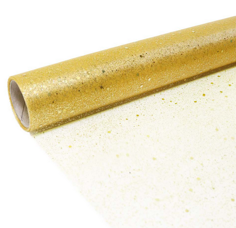 Органза с Блестками ЗОЛОТО (48см*5м)