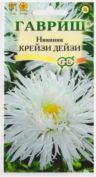 Цветы Нивяник Крейзи Дейзи ЦВ/П (ГАВРИШ) 0,02гр многолетник до 70см