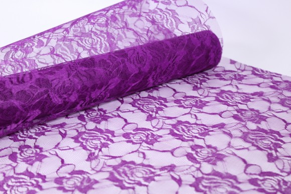 Сетка Гипюр Фиолетовая 50см*5м