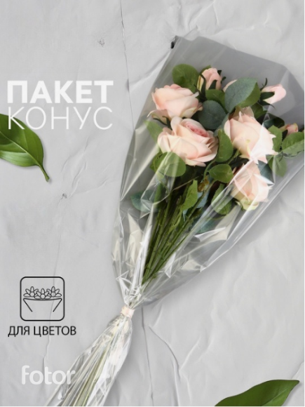 Конус прозр/прозр 40/60 (1/100шт) Цена за лист