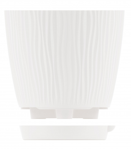 Горшок Флис 1,2лит Белый М-8437 с прикорневым поливом