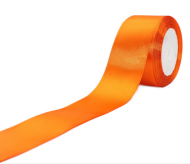 Лента Атласная 50мм*25ярд Оранжевая