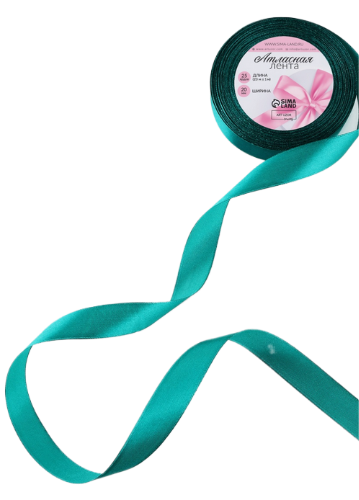Лента Атласная 20мм*25ярд Изумрудная