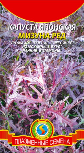 Капуста японская Мизуна Ред ЦВ/П (ПЛАЗМА) 0,2гр раннеспелый Капуста японская Мизуна Ред ЦВ/П (ПЛАЗМА) 0,2гр раннеспелый