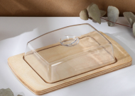 Маслёнка пластиковая Adelica с крышкой 19,5×11×5см Арт-7769066