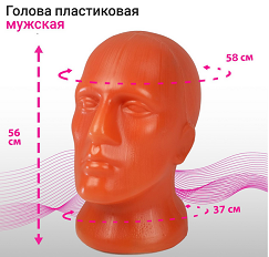 Манекен Голова мужская с лицом Арт-6941565