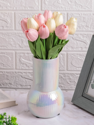 Ваза керамическая Перламутр Белая Н-20,5см