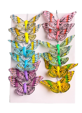 Бабочка на прищепке 80мм Aрт-1031 (1уп/12шт) Цена за штуку Бабочка на прищепке 80мм Aрт-1031 (1уп/12шт) Цена за штуку