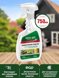 Средство от Мха+Плесени+Лишайников Инта-Вир 750мл (1уп/6шт)