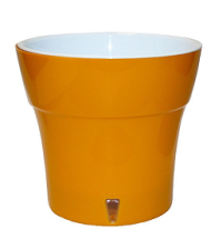 Горшок Santino Дали 1,2лит Карамель-Белый (с дренажной системой)