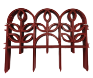 Заборчик пластиковый Флорида Коричневый 3м (7 секций)