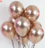 Шар латексный 10/25см хром Шампань 1уп/50шт