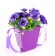 Коробка для Горшечн и Срезочн цветов Сиреневая L18см W18см H20см