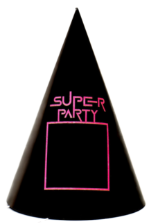 Колпак бумажный Super party Чёрный (1уп/10шт) Арт-7810945