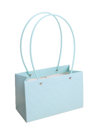 Сумочка для горшечных цветов 220*105*135мм Ромбы Голубая