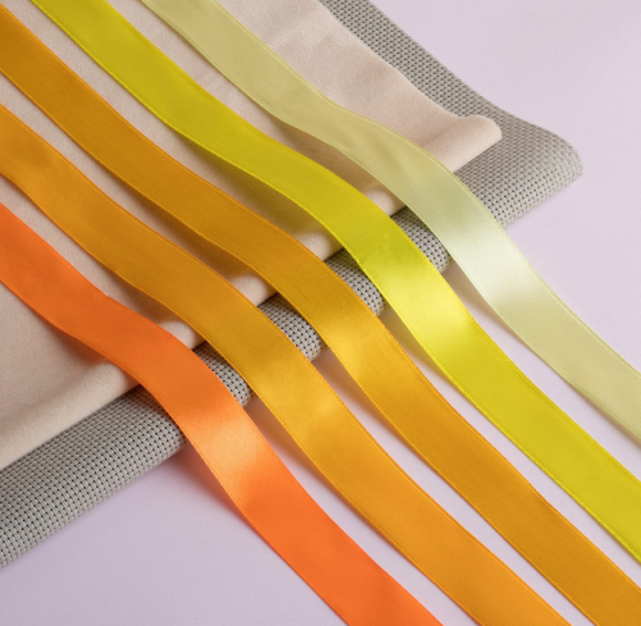 Лента Атласная Набор 5шт 20мм*25ярд Жёлтый спектр Арт-2611798