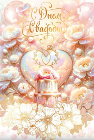 Открытка С Днем Свадьбы Арт 9.0000156