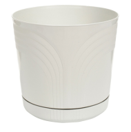 Горшок Корад 120мм Белый с поддоном высота 11см