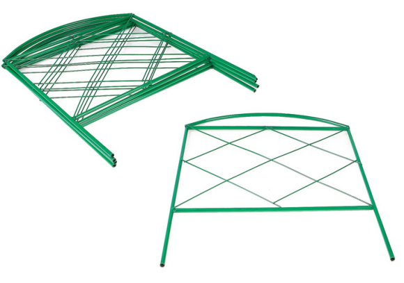 Заборчик металлический Ромб 2,5м (5секций) высота 67,5см
