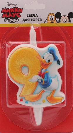 Свеча Цифра 9 Микки Маус 1315