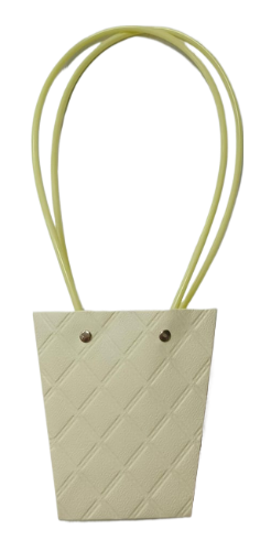 Сумочка для горшечных цветов 128*125мм Ромбы Кремовая