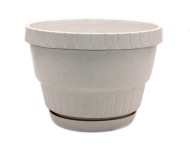 Горшок Крокус классик 170мм Мрамор с поддоном высота 13см