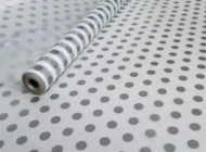 Пленка матовая Горошек Серебро 60см/200гр