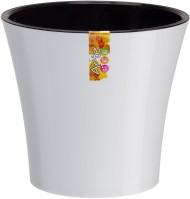 Горшок Santino АРТЕ 0,6лит Белый-Чёрный (с дренажной системой) Горшок Santino АРТЕ 0,6лит Белый-Чёрный (с дренажной системой)