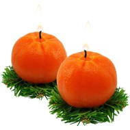 Свеча Ароматизир Мандарин (1уп/40шт) 5см*5см 64гр.