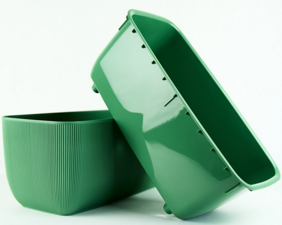 Балконный ящик Фабио 9,5лит Зелёный (с дренажной системой)