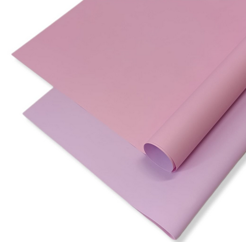 Пленка Листами матовая двусторонняя Сирень/Розовая 58/58см (1уп/10шт) Цена за лист