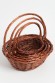 Корзина Набор Плетеных ИВА 4шт Лодочка Коричневые D-26/32/38/42см