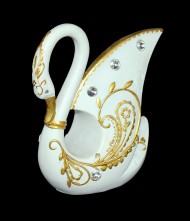 Статуэтка Декор Изысканный лебедь с золотым рисунком