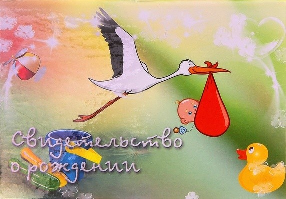 Обложка на Свидетельство о рождении Аист А 5