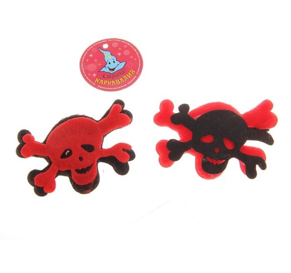 Значок череп цвета микс 8*6 326962