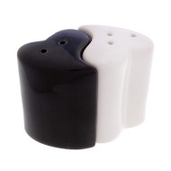 Набор для специй Сердце черн-бел волна 9см Арт-417503