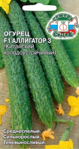 Огурец Аллигатор 3 (холодоустойчивый) F1 ЦВ/П (СЕДЕК) 0,2гр среднеспелый