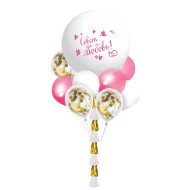 Фонтан из шаров Свадебный 16шт латекс+фольга с Конфетти 3622321