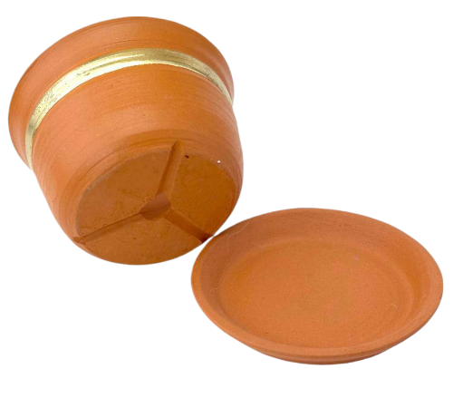 Кашпо Плошка Золото D-9см Арт-2802