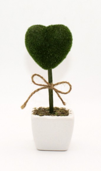 Сердце из мха в горшочке D5см/16см Сердце из мха в горшочке D5см/16см