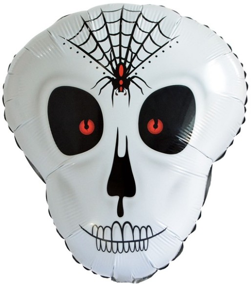 Шар фольгированный 21/53см Череп