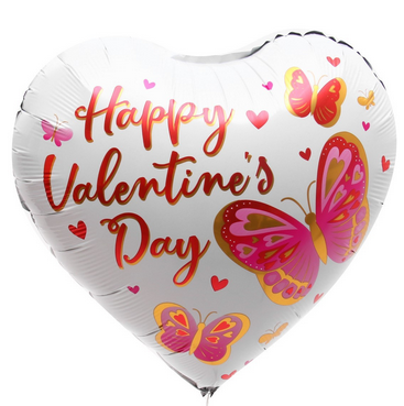 Шар фольгированный 18/46см Сердце с розовыми бабочками Арт-9314715 Шар фольгированный 18/46см Сердце с розовыми бабочками Арт-9314715