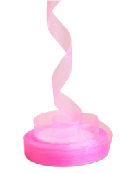 Лента Органза 15мм*25ярд Розовая