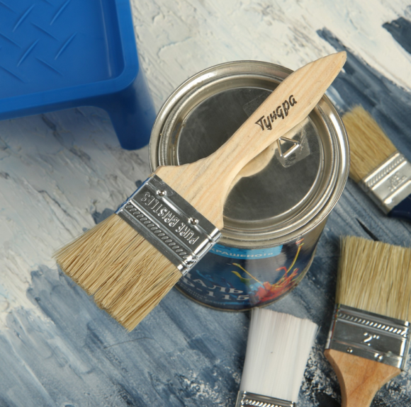 Кисть плоская деревянная ручка 50мм Кисть плоская деревянная ручка 50мм