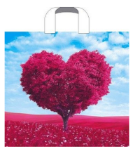 Сумочка пакет п/э петлевидная ручка 380*340мм В облаках Арт-58443