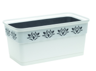 Балконный ящик Флёр 300мм Белый Арт-4147 с поддоном