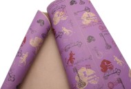 Бумага крафт Купидон сиреневый/красный/черный на коричневом 700мм