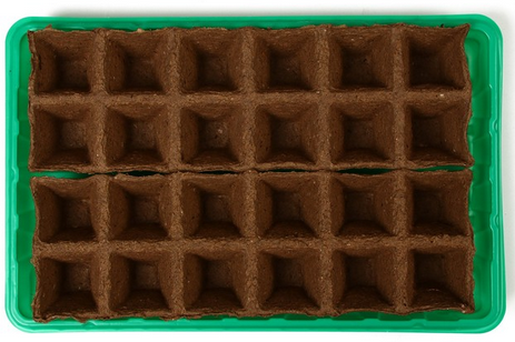 МиниПарник Торф кассета 24яч*50мл + поддон Арт-1306314